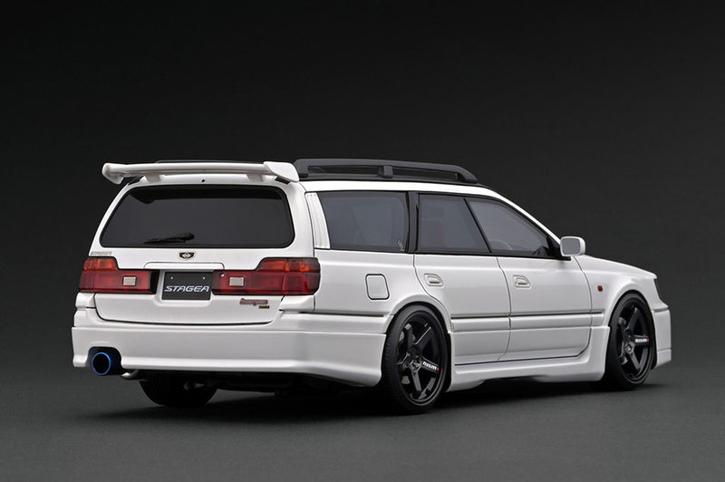 Ignition Model 1:18 Nissan Stagea 260RS (WGNC34) in White with RB26 Engine Display