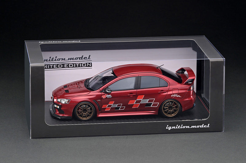 Ignition Model 1:18 Mitsubishi Lancer Evolution X (CZ4A) in Red Metallic with Engine Display