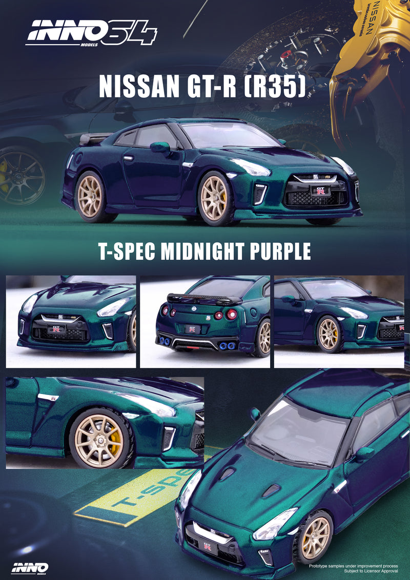 INNO64 1/64 Nissan GT-R (R35) T-Spec in MIdnight Purple