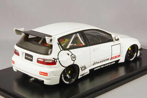 One Model 1:18 Honda Civic EG6 Rocket Bunny in White