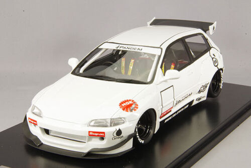 One Model 1:18 Honda Civic EG6 Rocket Bunny in White