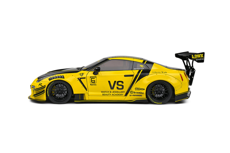 Solido 1:18 Nissan GT-R Liberty Walk 2.0 Edition 2020 in Yellow