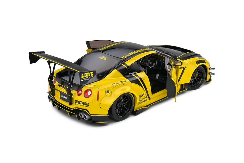 Solido 1:18 Nissan GT-R Liberty Walk 2.0 Edition 2020 in Yellow