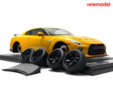 One Model 1:18 Nissan GT-R R35 Special Custom Edition in Amber Yellow