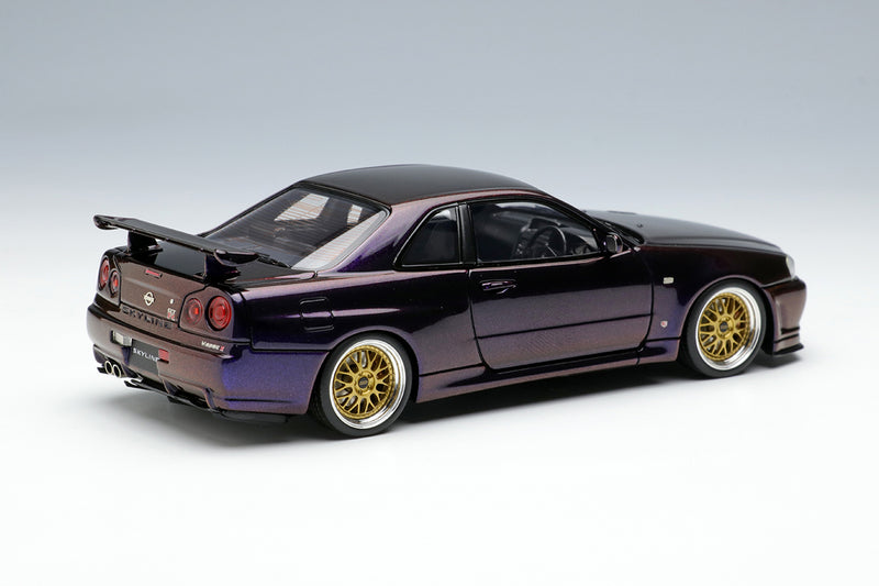 Make Up Co., Ltd / Eidolon 1:43 Nissan Skyline GT-R (BNR34) V-spec II 2000 (BBS LM Wheel) in Midnight Purple 3