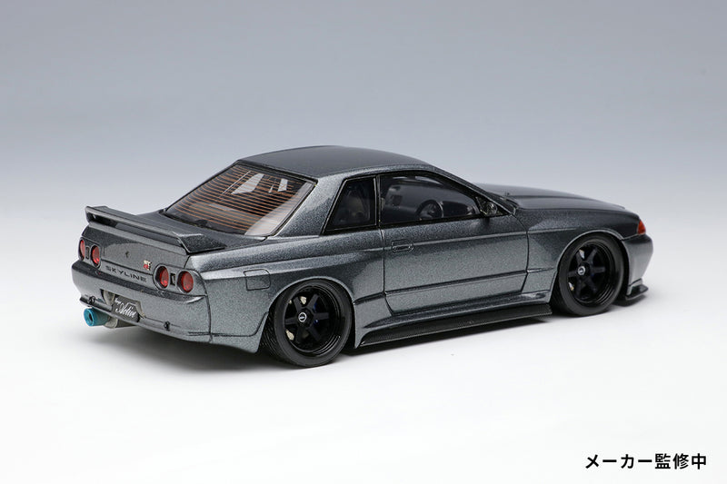 *PREORDER* Make Up Co., Ltd / Eidolon 1:43 Nissan Skyline GT-R (BNR32) Garage Active Skyline GT-R Widebody (RC-VI Wheel) in Gunmetal