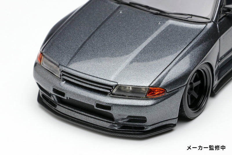 *PREORDER* Make Up Co., Ltd / Eidolon 1:43 Nissan Skyline GT-R (BNR32) Garage Active Skyline GT-R Widebody (RC-VI Wheel) in Gunmetal