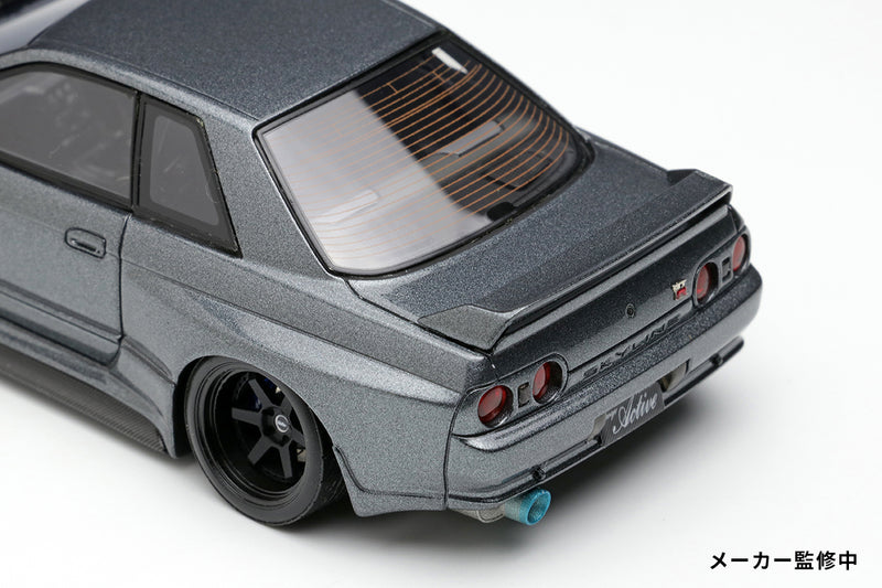 *PREORDER* Make Up Co., Ltd / Eidolon 1:43 Nissan Skyline GT-R (BNR32) Garage Active Skyline GT-R Widebody (RC-VI Wheel) in Gunmetal