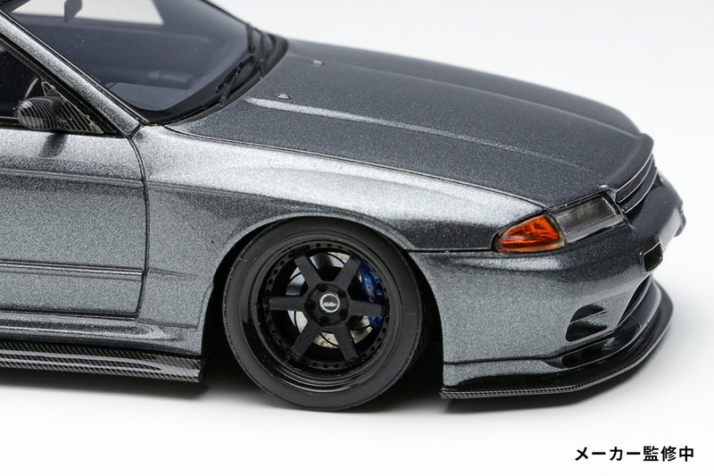 *PREORDER* Make Up Co., Ltd / Eidolon 1:43 Nissan Skyline GT-R (BNR32) Garage Active Skyline GT-R Widebody (RC-VI Wheel) in Gunmetal