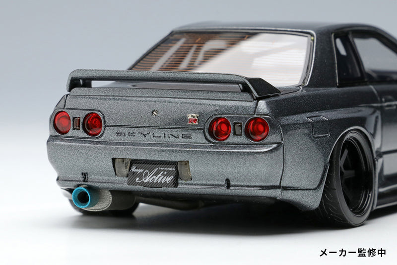 *PREORDER* Make Up Co., Ltd / Eidolon 1:43 Nissan Skyline GT-R (BNR32) Garage Active Skyline GT-R Widebody (RC-VI Wheel) in Gunmetal