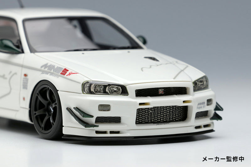 Make Up Co., Ltd / Eidolon 1:43 Nissan Skyline GT-R (BNR34) Mine's V-spec N1 2021 (RAYS Wheel)