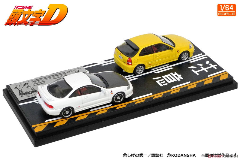 Initial D 1:64 Set Vol.9 Daiki Ninomiya Civic (EK9) & Smiley Sakai Integra (DC2)