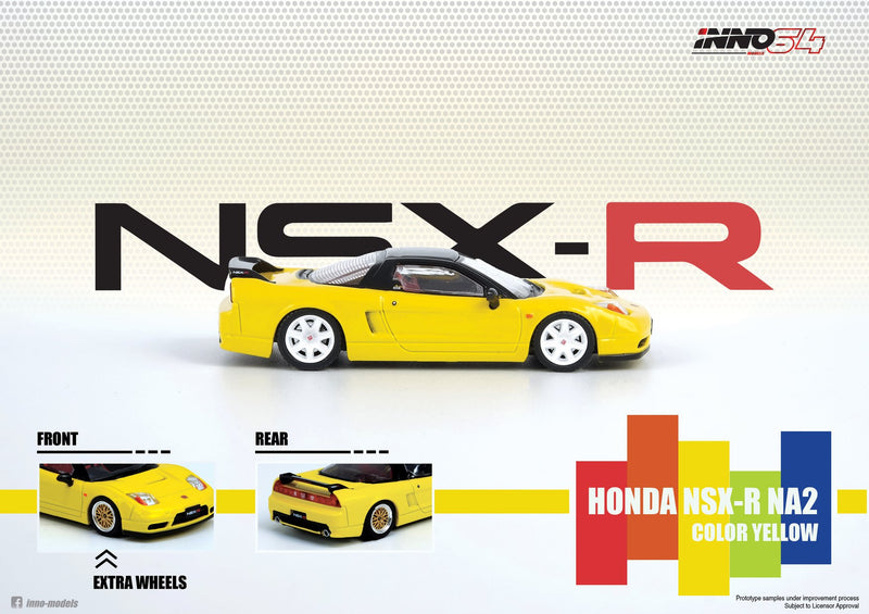 INNO Models 1:64 Honda NSX-R NA2 Rio Yellow Pearl