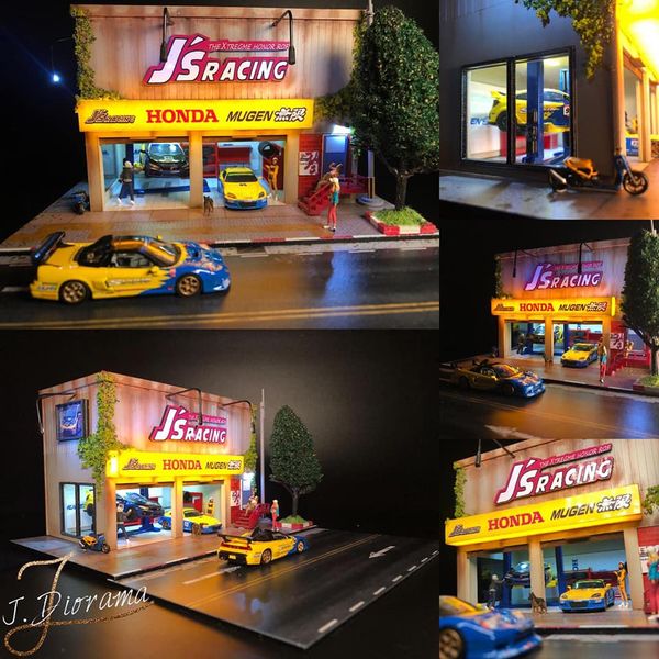 J Diorama 1:64 J's Racing Garage Honda Diorama