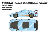 Make Up Co., Ltd / EIDOLON 1:18 Porsche 911 (991.2) GT3 RS Weissach Package 2019 in Gulf Blue
