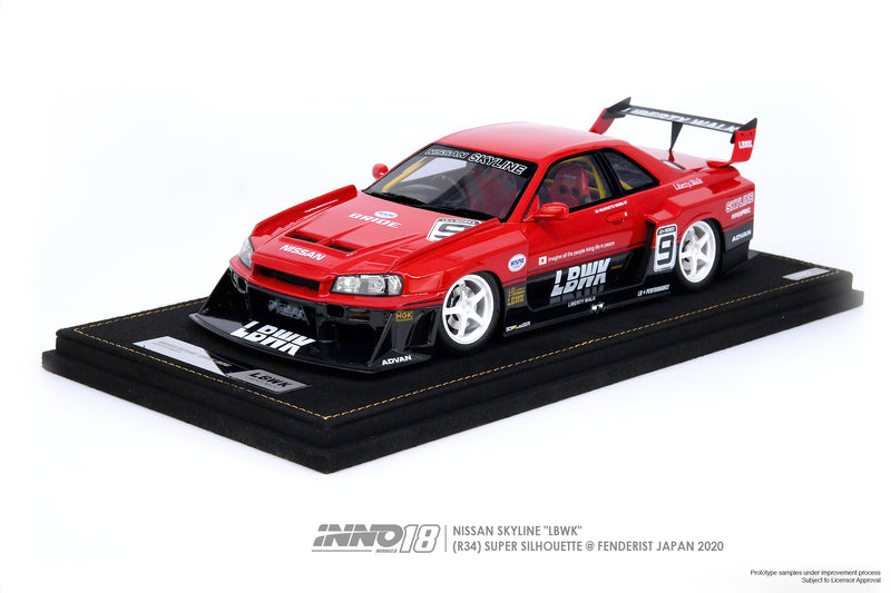 INNO64 1:18 Nissan Skyline (ER34) Super Silhouette "LBWK" @ Fenderist Japan 2020 Edition