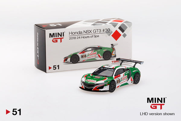 MINIGT 1:64 Honda NSX GT3 #30 2018 24 Hours of Spa