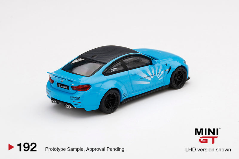 MINIGT 1:64 BMW M4 LB★WORKS Liberty Walk in Baby Blue