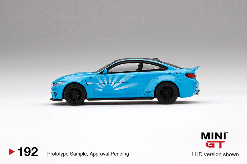 MINIGT 1:64 BMW M4 LB★WORKS Liberty Walk in Baby Blue