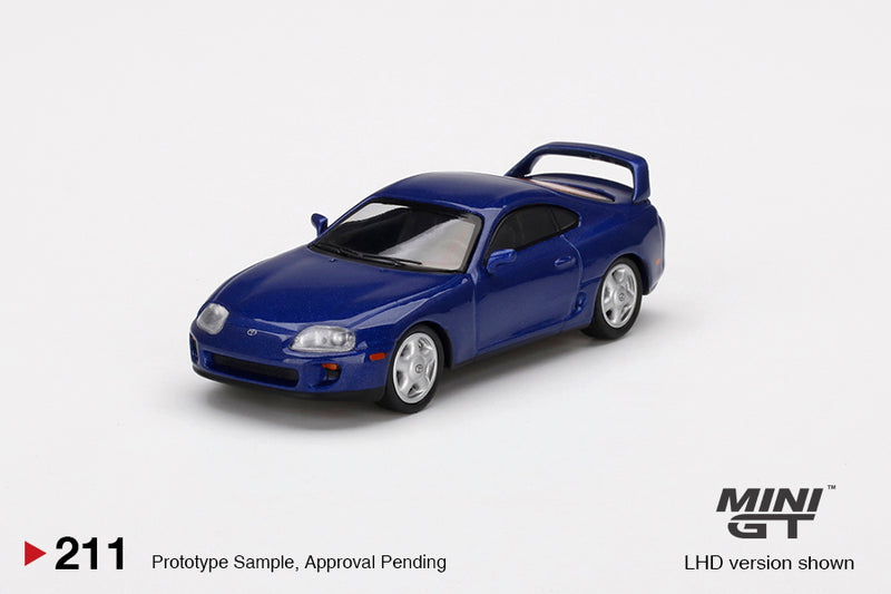 MINIGT 1:64 Toyota Supra MKIV LHD in Royal Sapphire Pearl