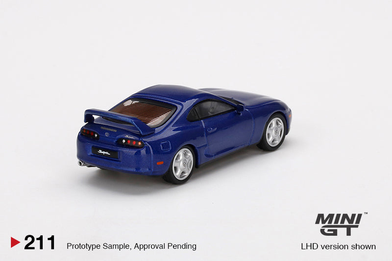 MINIGT 1:64 Toyota Supra MKIV LHD in Royal Sapphire Pearl