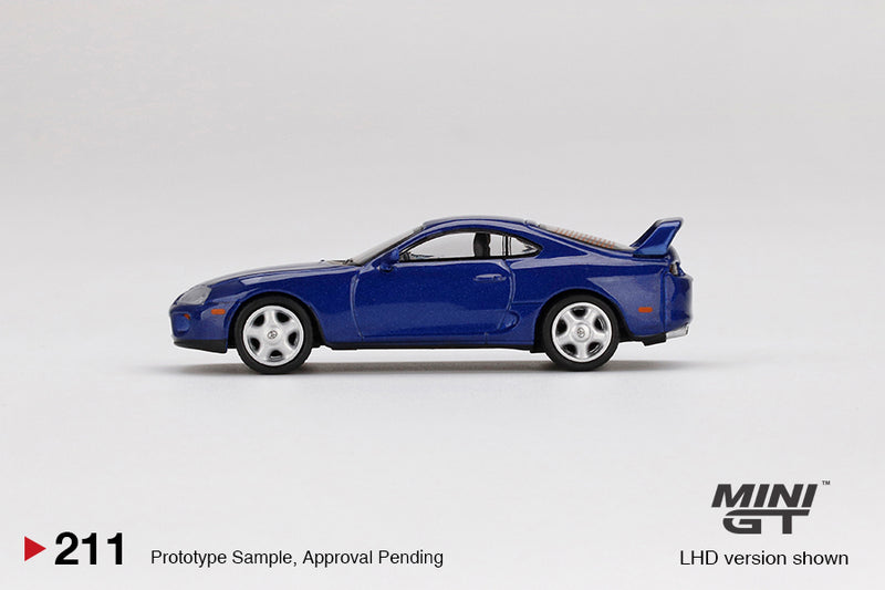 MINIGT 1:64 Toyota Supra MKIV LHD in Royal Sapphire Pearl