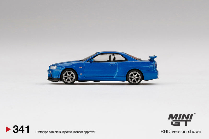 MINIGT 1:64 Nissan Skyline GT-R (R34) V-Spec II in Bayside Blue