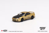MINIGT 1:64 Nissan Skyline GT-R Top-Secret VR32 in Gold