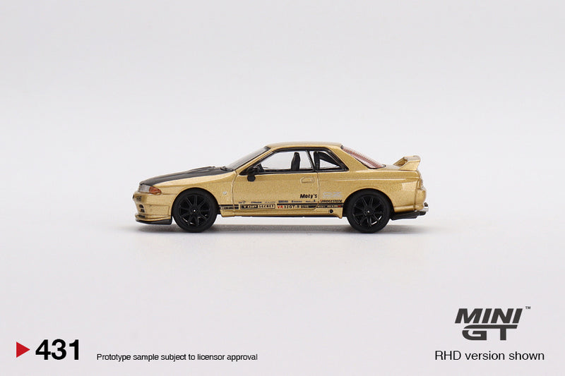 MINIGT 1:64 Nissan Skyline GT-R Top-Secret VR32 in Gold