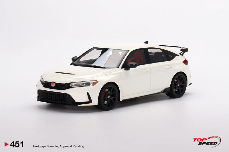 TopSpeed Models 1:18 Honda Civic Type R Championship White (LHD) 2023