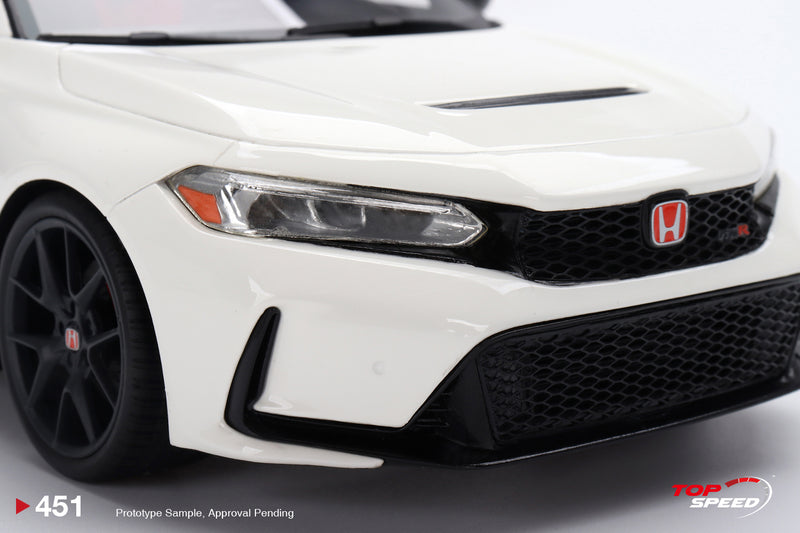 TopSpeed Models 1:18 Honda Civic Type R Championship White (LHD) 2023