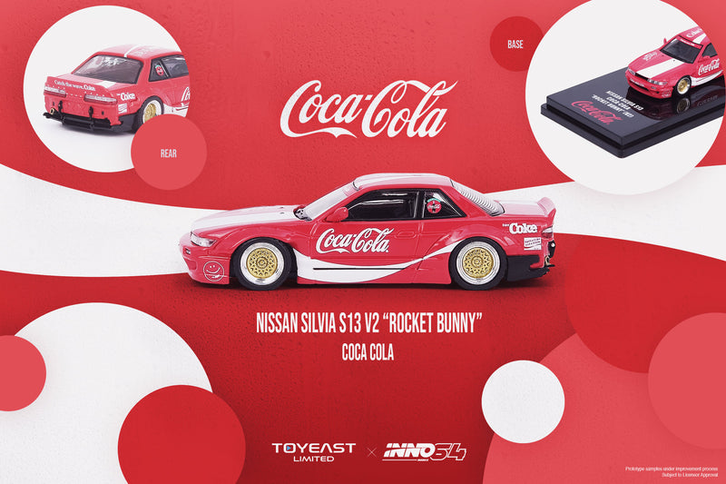 INNO Models 1:64 Nissan Silvia S13 V2 Pandem Rocket Bunny Coca Cola