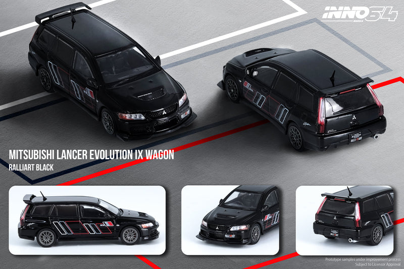 INNO Models 1:64 Mitsubishi Lancer EVO IX Wagon Ralliart Black