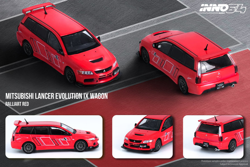 INNO Models 1:64 Mitsubishi Lancer EVO IX Wagon Ralliart Red