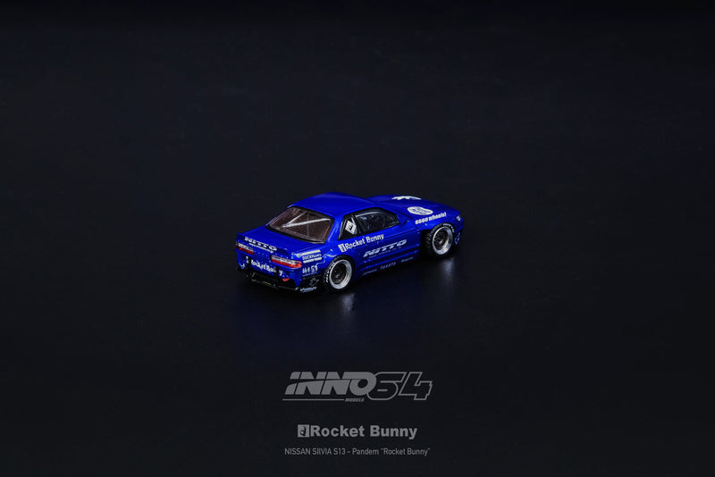 INNO Models 1:64 Nissan Silvia S13 V2 Pandem Rocket Bunny Blue Metallic