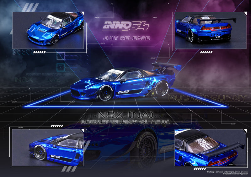 Honda NSX NA Rocket Bunny V2 Aero in Blue Metallic