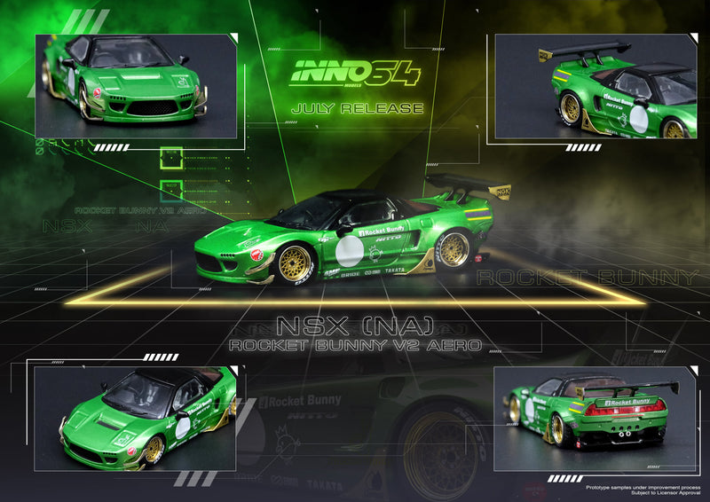 Honda NSX NA Rocket Bunny V2 Aero in Green Metallic