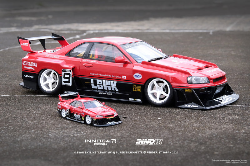 INNO64 1:18 Nissan Skyline (ER34) Super Silhouette "LBWK" @ Fenderist Japan 2020 Edition