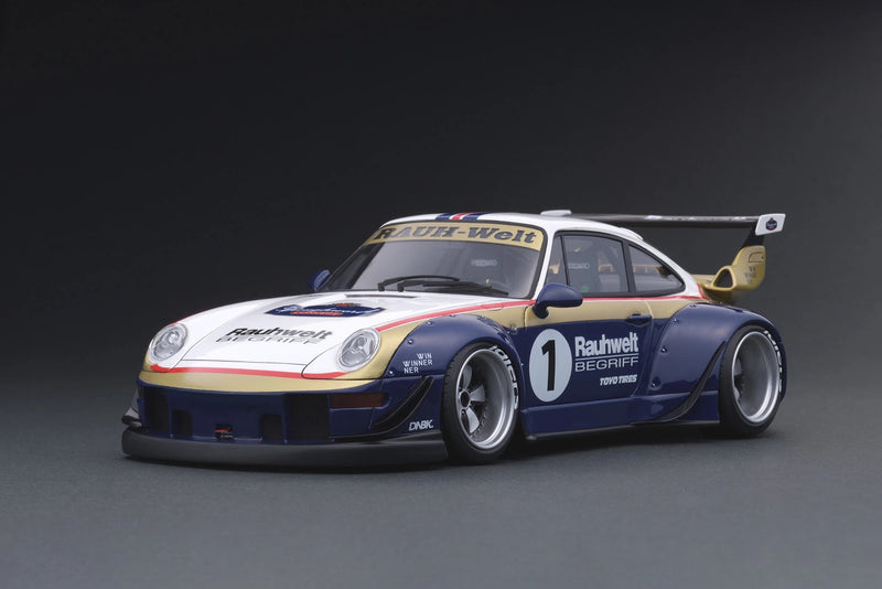 Porsche 993 RWB in White/Blue/Gold "Rothams" Livery