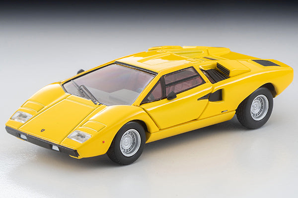 TomyTec 1:64 Lamborghini Countach LP400 in Yellow Fully Open Die-cast