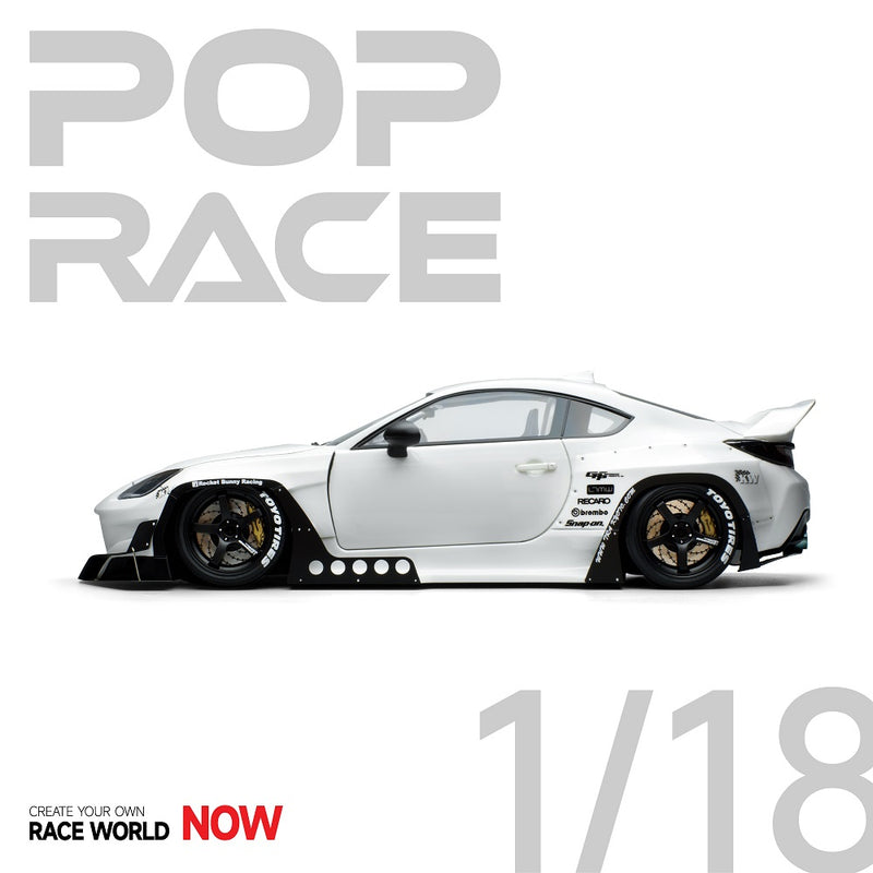 Pop Race 1/18 Toyota GR 86 PANDEM Rocket Bunny in White