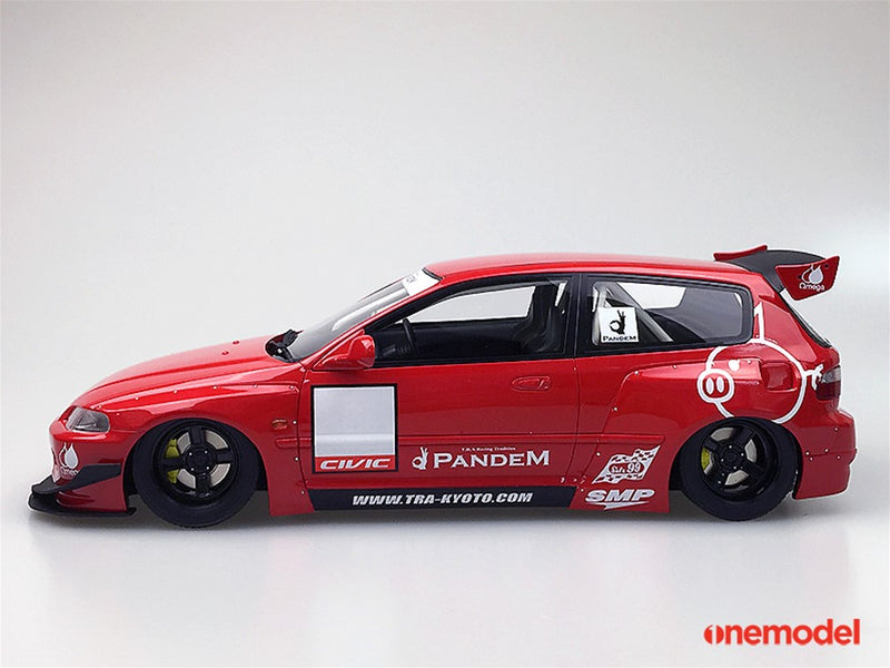 One Model 1:18 Honda Civic EG6 Rocket Bunny Red