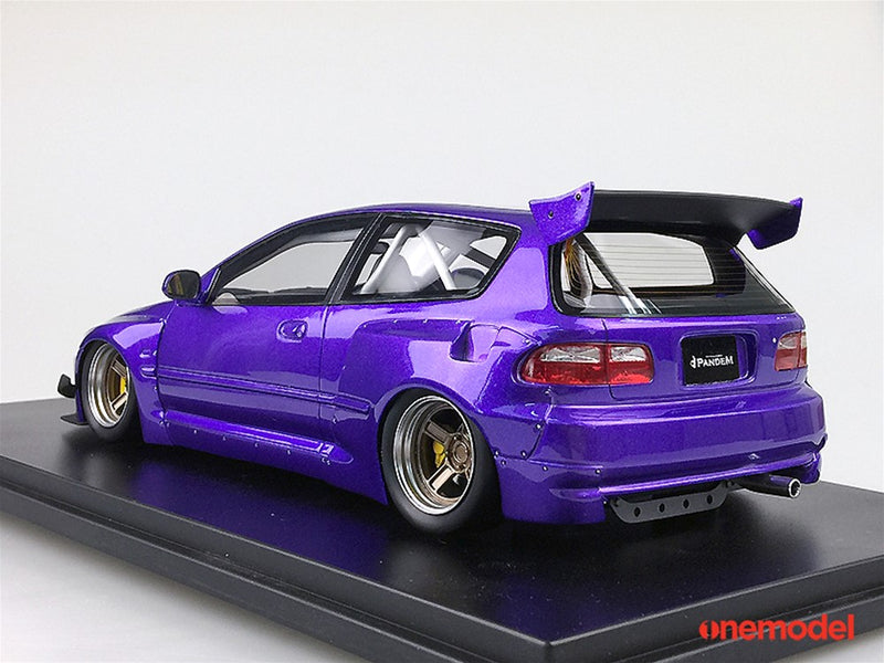 One Model 1:18 Honda Civic EG6 Rocket Bunny Purple