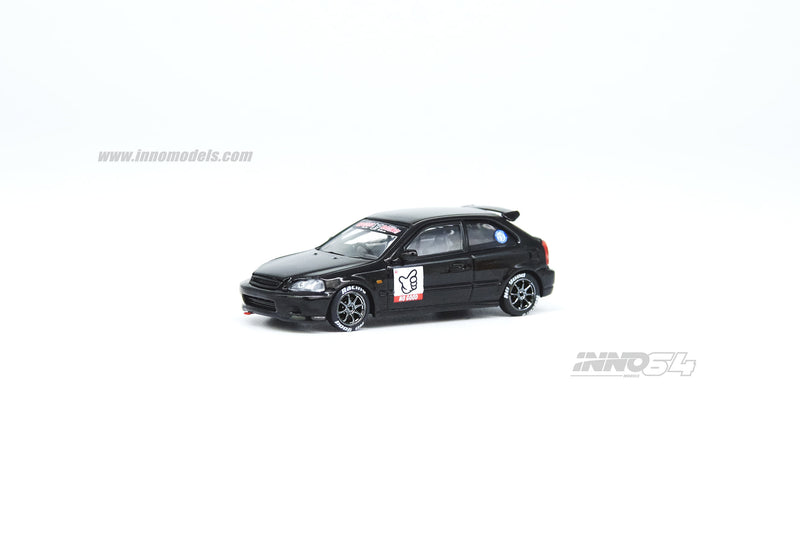 INNO Models 1:64 Honda Civic EK9 Type-R JDM Series in Black