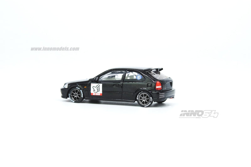 INNO Models 1:64 Honda Civic EK9 Type-R JDM Series in Black