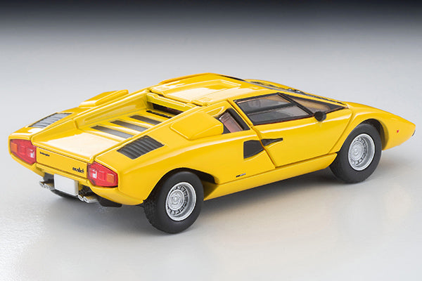 TomyTec 1:64 Lamborghini Countach LP400 in Yellow Fully Open Die-cast