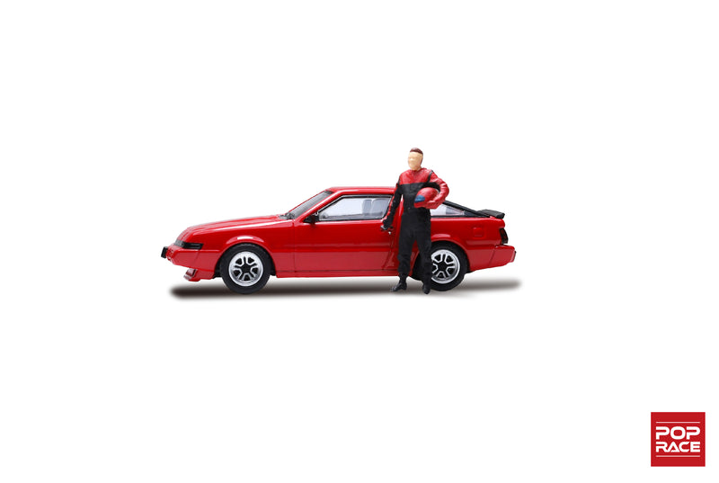 Pop Race 1/64 Mitsubishi Starion in Red with Figure