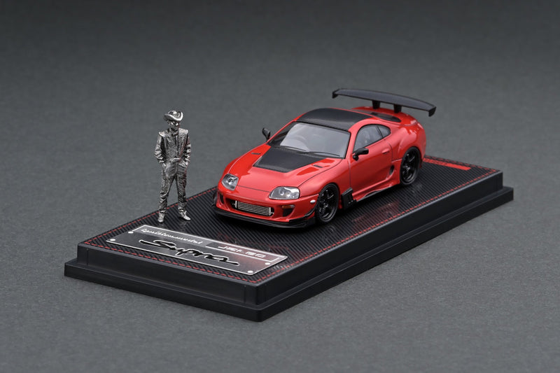 Ignition Model 1:64 Toyota Supra RZ GReddy Red with Max Orido Figure