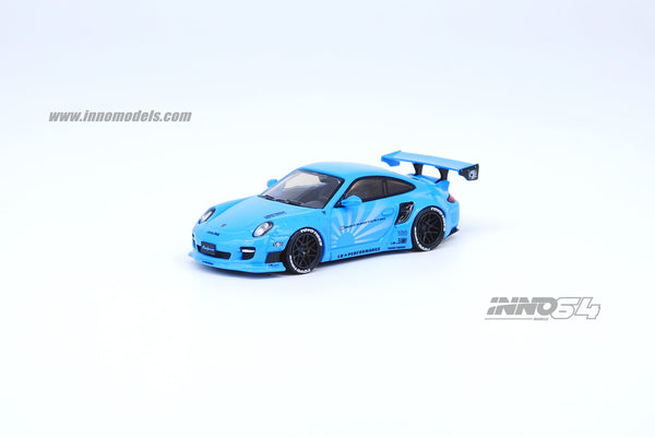 INNO Models 1:64 Porsche 997 Liberty Walk in Baby Blue