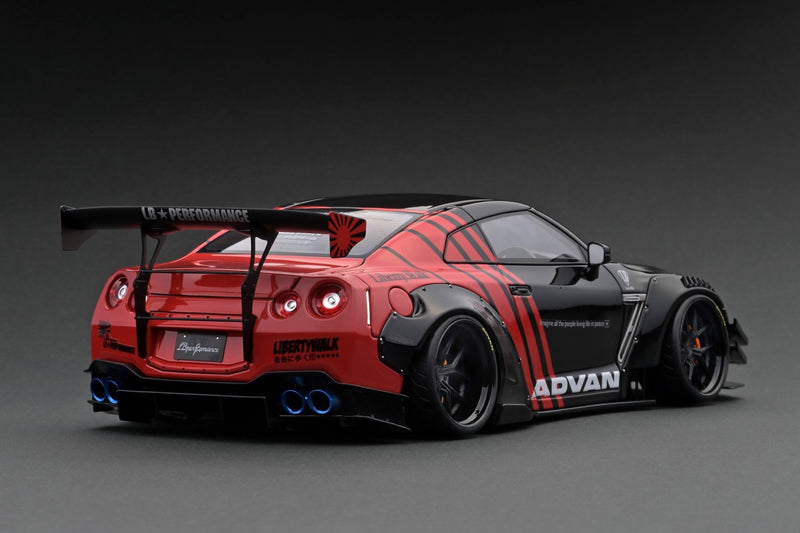 Ignition Model 1:18 Nissan Skyline GT-R R35 Type 2 Liberty Walk in Red/Black